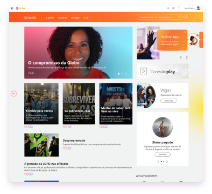 Exemplo de tela do Digital Workplace personalizado para a empresa globo na versão desktop.